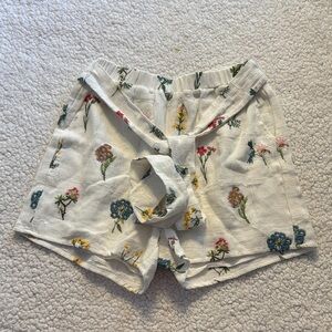 Boho Floral Embroidered Women's Shorts